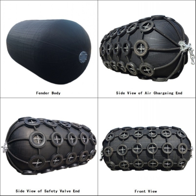 Kette und Reifen-Art schützender Ärmel-Jacken-aufblasbare Anlegestellen-pneumatischer Gummipuffer 2