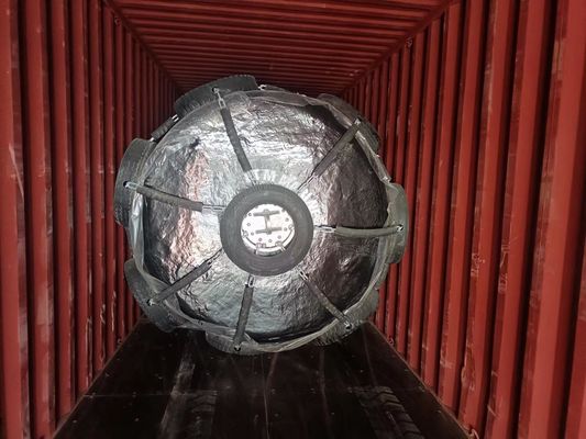 Qualität 70kg/M ³ Dichte-Schaum gefüllter Fender mit Kettenstärke des reifen-Netz-19mm Polyurea usine