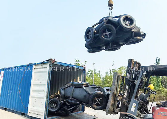 Qualität Schwarzer Marine-Pneumatischer Gummi-Fender ISO17357 80Kpa zertifiziert usine