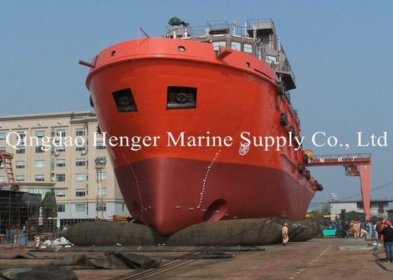 Qualität ISO 14409 Certified Marine Rubber Airbag with 80kpa Working Pressure and Natural Rubber Material Fabrik