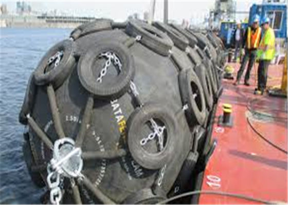 Qualität 0.5x1m galvanisierte Reifen-Kette pneumatische Marine Fender usine
