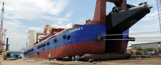 Qualität Hochleistungs-D1.0m*L10m aufblasbare Marine Airbags For Ship Launching usine