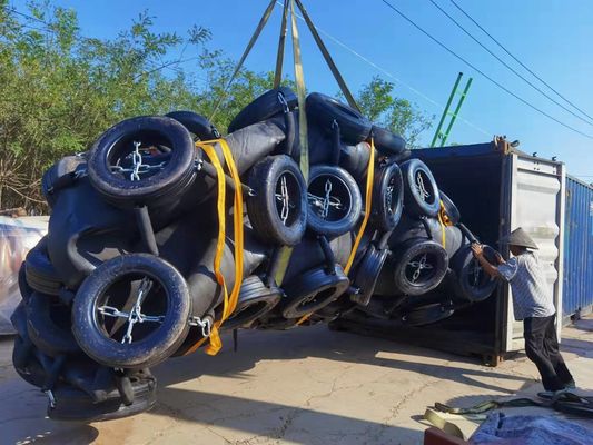 Qualität Pneumatischer Gummipuffer Marine Fender Inflatable Floating Yokohamas mit Kettennetz usine